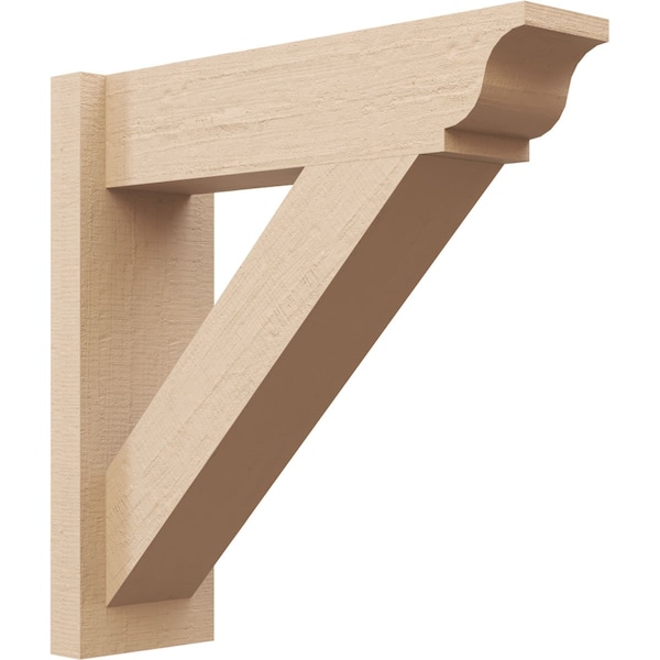 Ekena Millwork 8-in W x 30-in D x 36-in H Trad Rough Cedar Woodgrain TimberThane Outlooker, Primed Tan OUTUR080X30X36TRA04RCPR - main